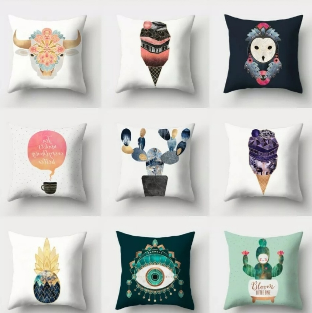 One Polyester 18" Pillowcase Accent Pillow Bull - Picture 3 of 3
